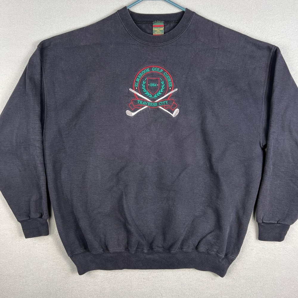 VTG Elmbrook Golf Course Sweatshirt Mens XXL 1990s Embroidered Traverse City USA